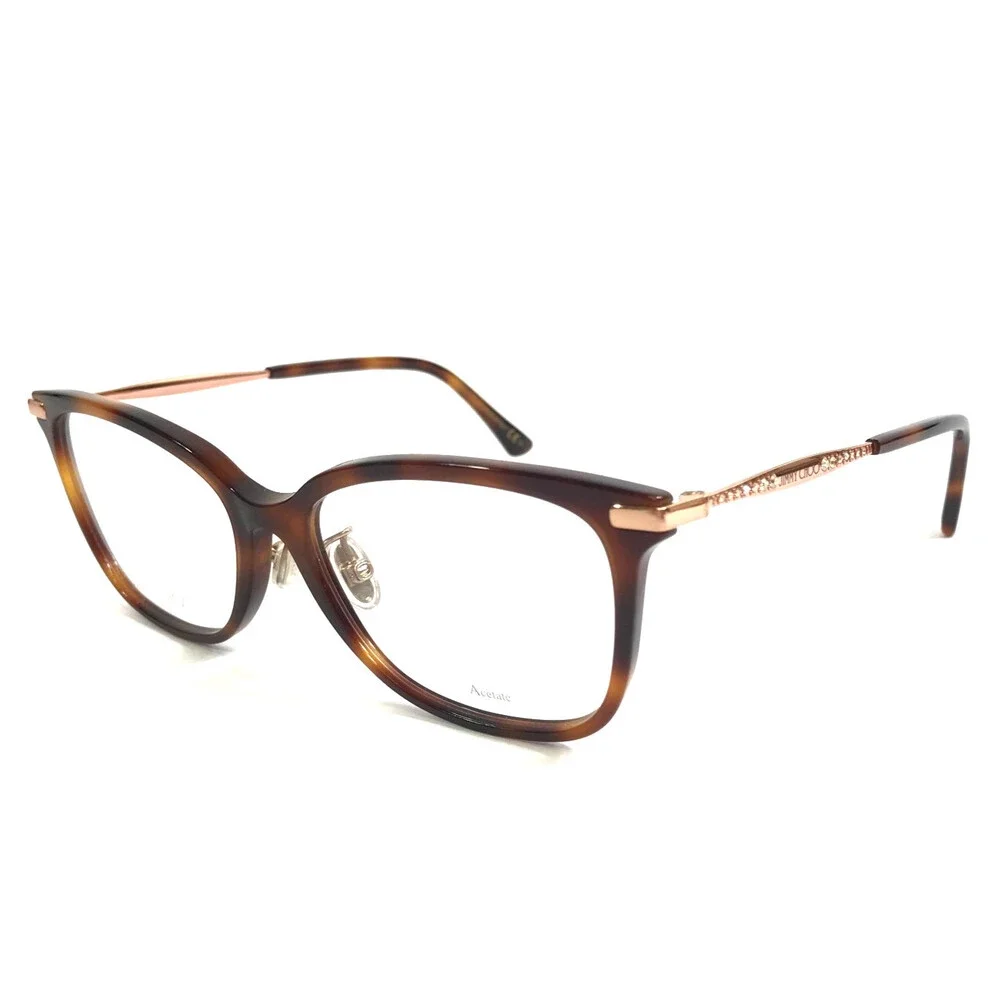 Jimmy Choo Eyeglasses Frames JC307/F 06J Tortoise Rose Gold Crystals 52-17-145
